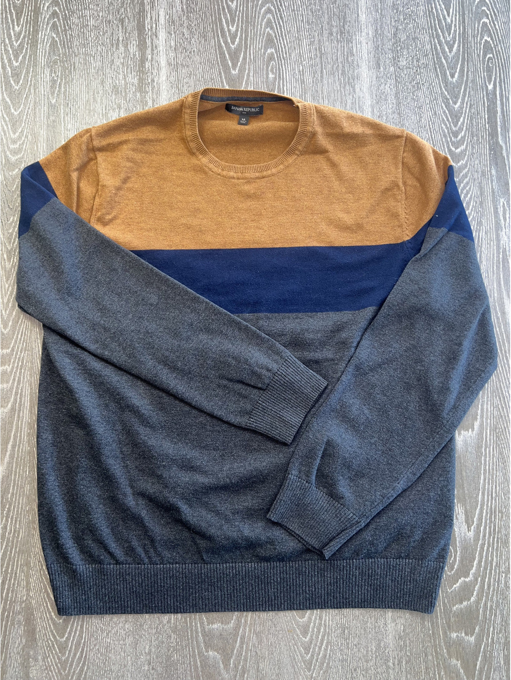 Banana Republic Men's Color Block Crewneck Sweater XL